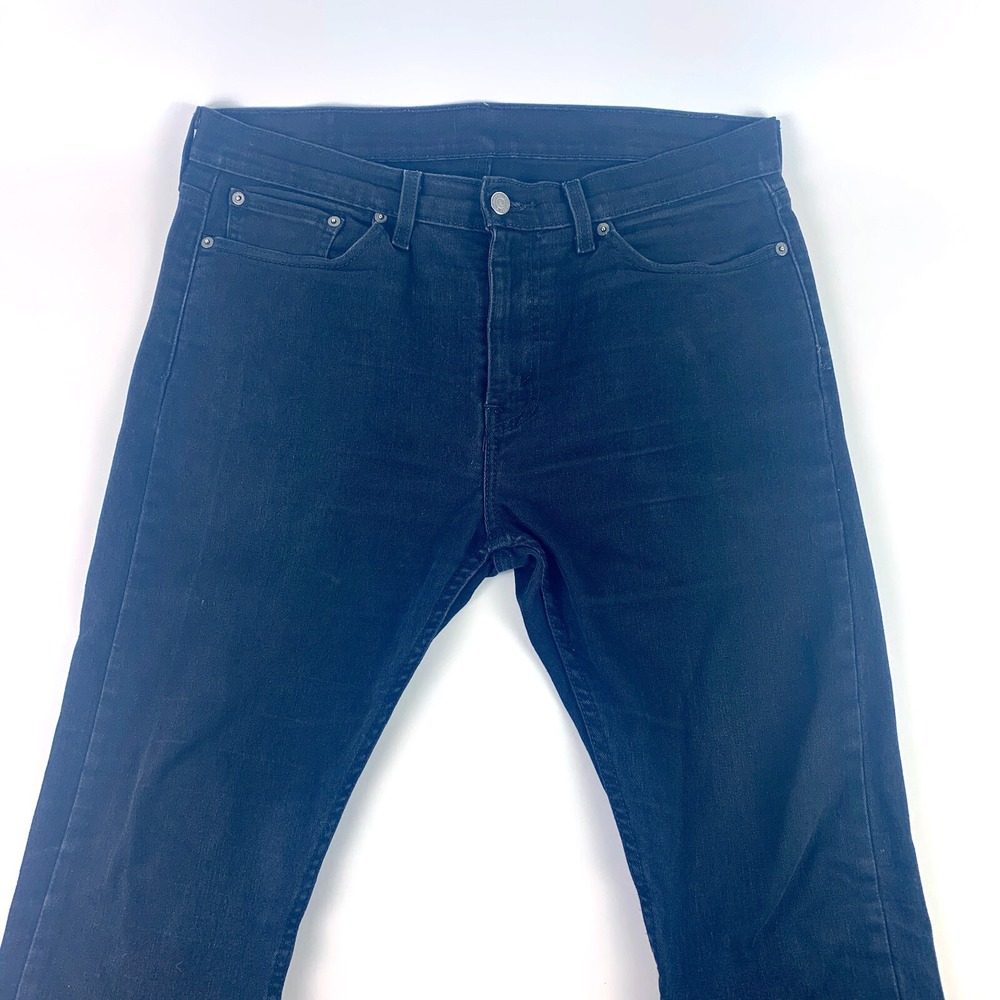 Levis 510 Skinny Fit Jeans Dark Black Mens Sz 33‎ x 32 Flex Stretch